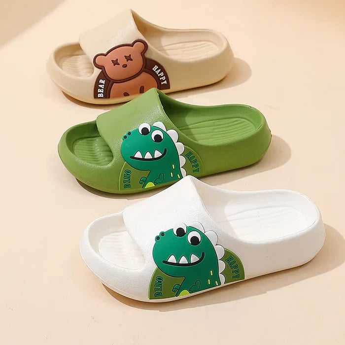 Chinelo Infantil Slide Dino e Urso